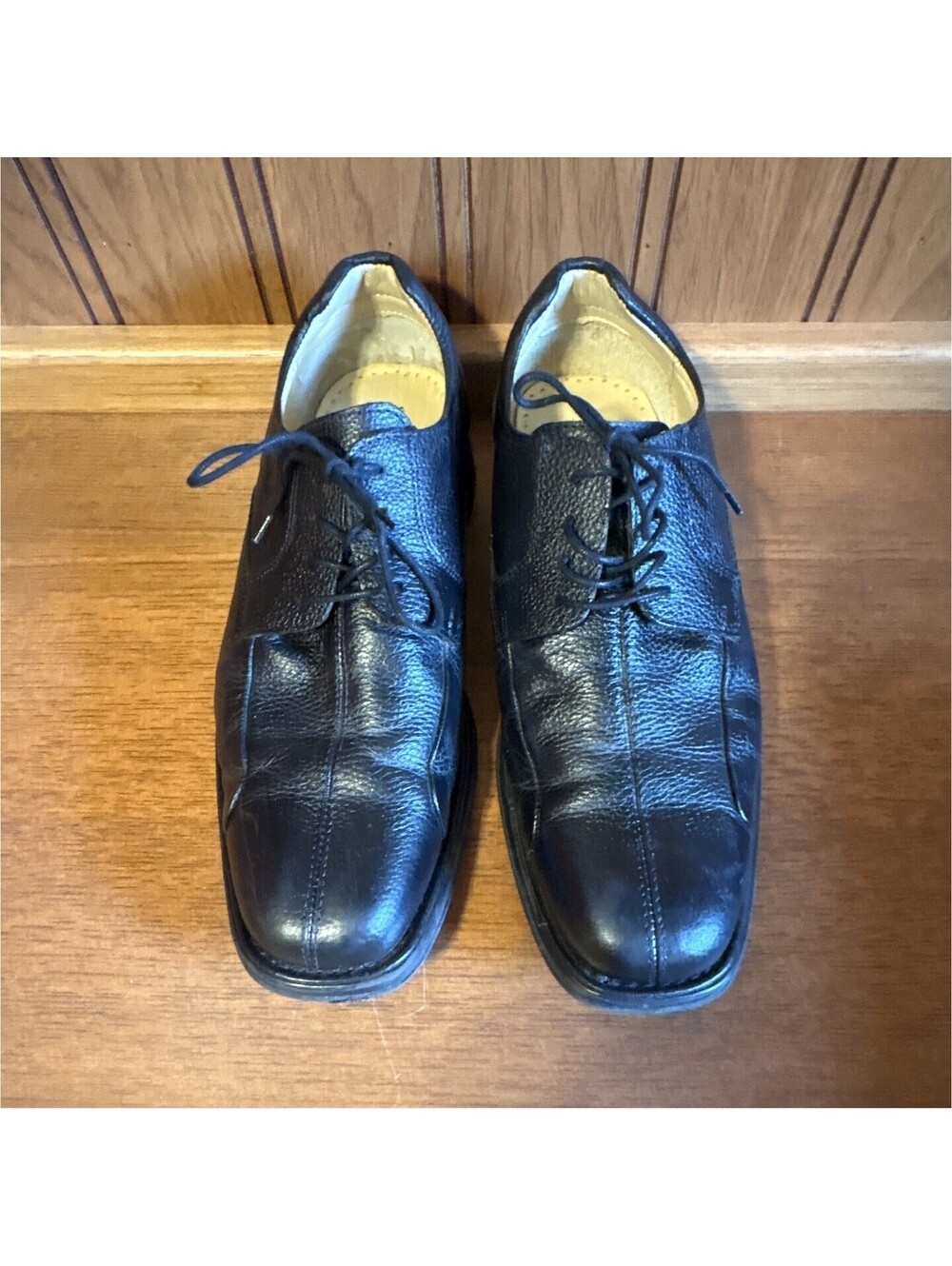 Belvedere Bay Bridge Men's Black Leather Oxford Dress Shoes 10.5 E3 4206